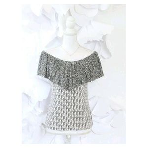 Anthropologie Off-Shoulder Ruffle Blouse Top XS